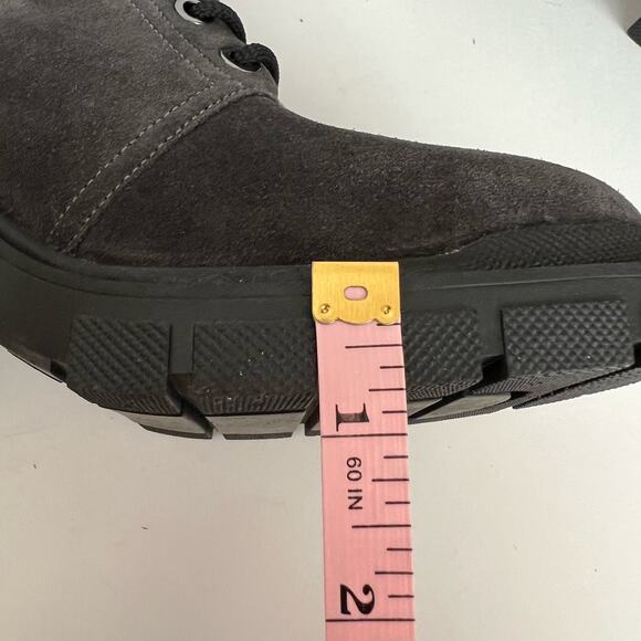 Marc Fisher LTD Leather Velima Lace Up Lug Sole Ankle Boots Size 8.5 - Picture 10 of 11